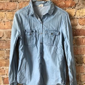 Light denim button down